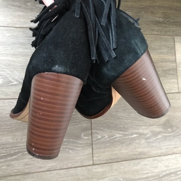 Sam Edelman Black Fringe Boots / Heels - Picture 4 of 4